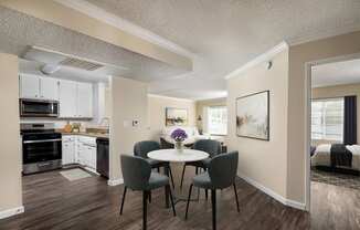 Dining area with chairs and table