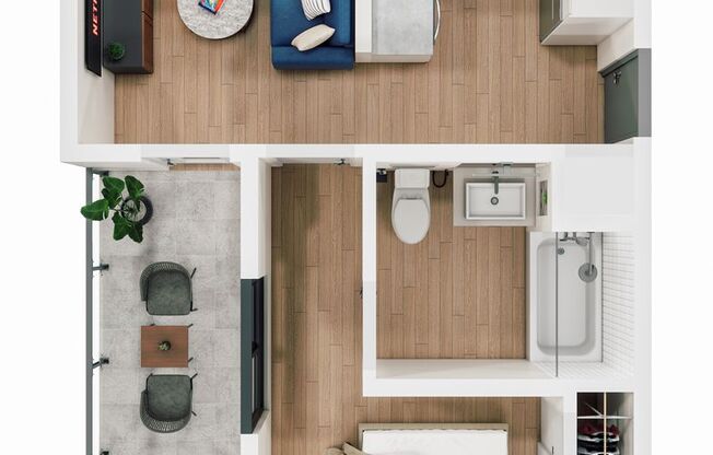 1 bed, 1 bath, $2,645, Unit 201