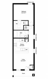 1 bed, 1 bath, 684 sqft, $1,799