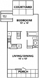 1 bed, 1 bath, 560 sqft, $940