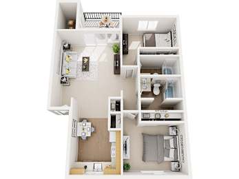 2 beds, 2 baths, 981 sqft, $1,895