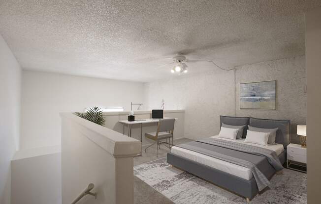 Bedroom for One Bedroom One half bath at Townhomes on the Park in Phoenix Arizona