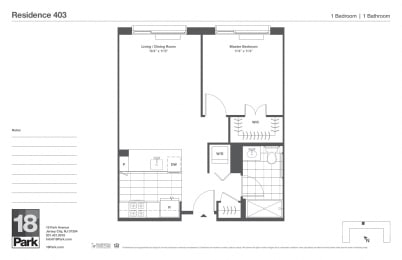 1 bed, 1 bath, 651 sqft, $3,085