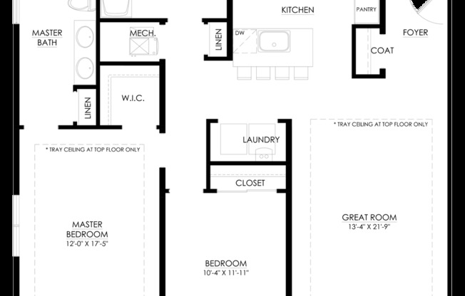 2 beds, 2 baths, 1,235 sqft, $3,478, Unit 2502
