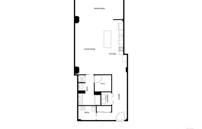 1 bed, 1.5 baths, 1,340 sqft, $3,200, Unit 409