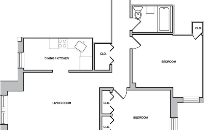 2 beds, 1 bath, 840 sqft, $1,350, Unit Apt 100-A