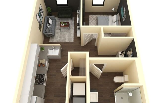 1 bed, 1 bath, 569 sqft, $1,199, Unit 140 Emmaus Rd.