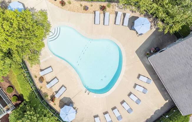 Carlton oaks pool overhead shot