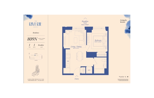 1 bed, 1 bath, $4,650, Unit 809N