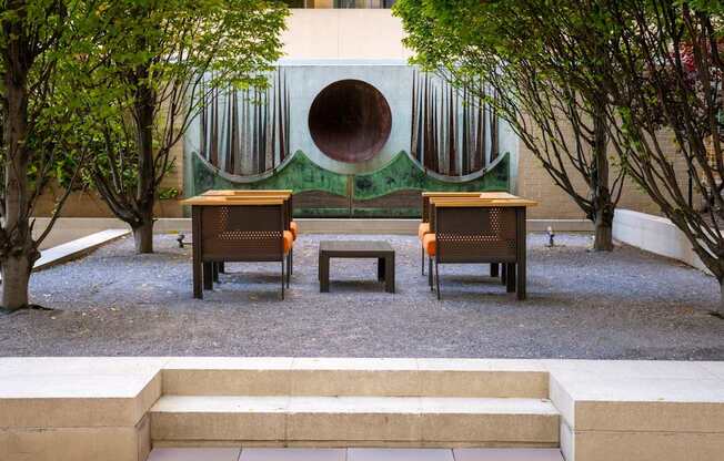 Courtyard zen garden