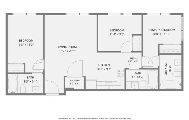 3 beds, 3 baths, 900 sqft, $2,400, Unit 304