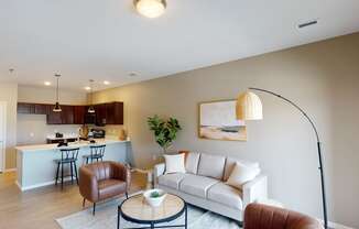 Living And Kitchen at The Haven on Veterans, Fargo, 58104