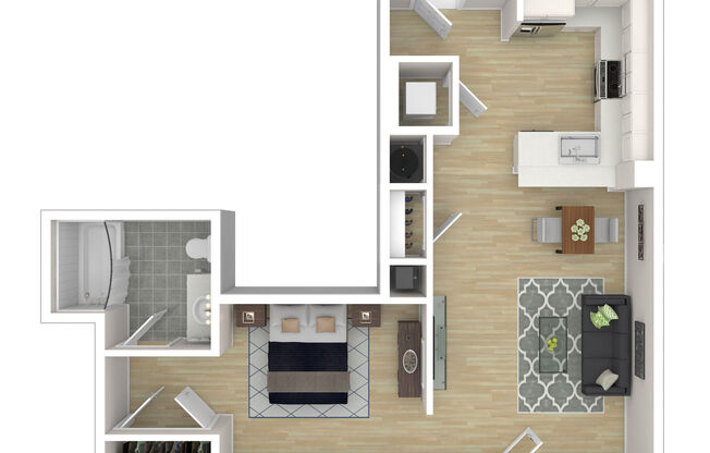 Studio, 1 bath, 583 sqft, $3,740