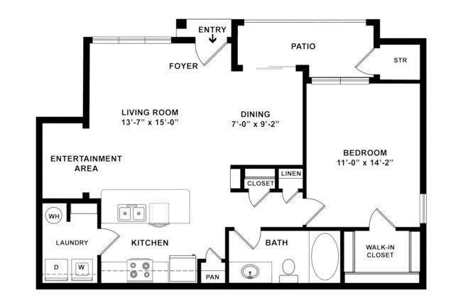 1 bed, 1 bath, 793 sqft, $1,349