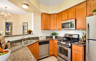 kitchen with stainless steel appliances