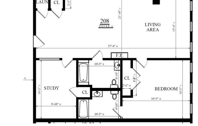 1 bed, 2 baths, 1,283 sqft, $2,600, Unit BSL-E208