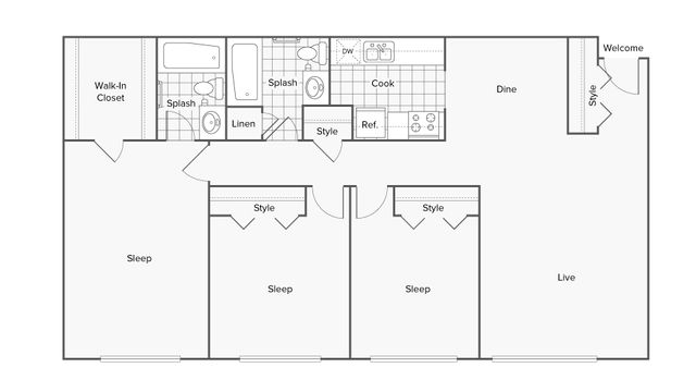 3 beds, 2 baths, 1,217 sqft, $1,689