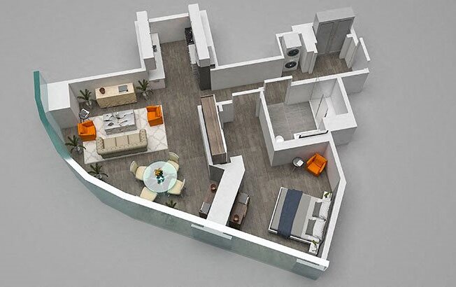 1 bed, 1 bath, 782 sqft, $2,889