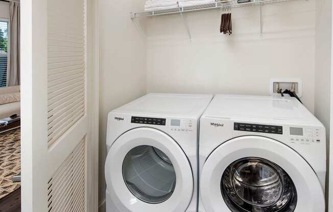 front loading washer and dryer at the cottages