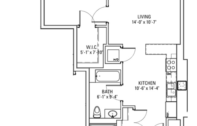 1 bed, 1 bath, 711 sqft, $2,750, Unit 3833-517