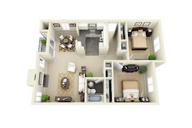 2 beds, 1 bath, 870 sqft, $1,795
