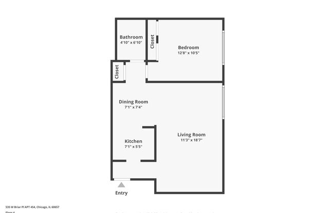 1 bed, 1 bath, 600 sqft, $1,695, Unit 535-454