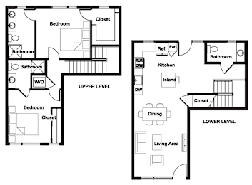 2 beds, 2.5 baths, 1,212 sqft, $5,160