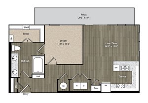 1 bed, 1 bath, 819 sqft, $2,230