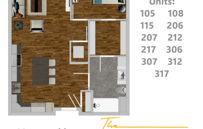 1 bed, 1 bath, 762 sqft, $1,535, Unit 304