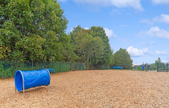 Community Dog Park with Agility Equipment at Heights at Marlborough Apartments located in Marlborough, MA.
