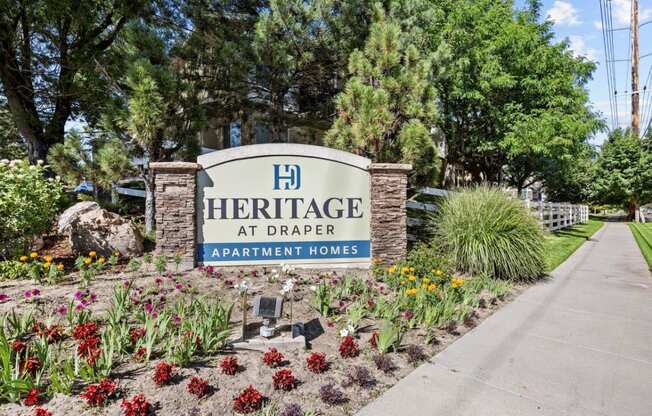 Heritage at Draper Apartments in Draper, Utah Monument Sign