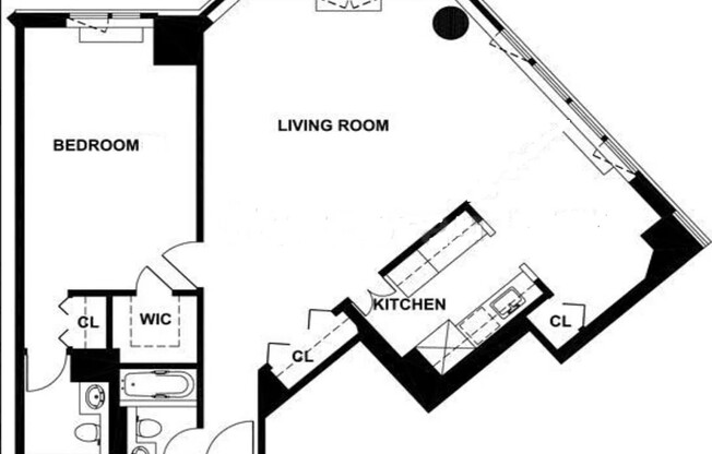 1 bed, 2 baths, 1,025 sqft, $7,500, Unit 15C