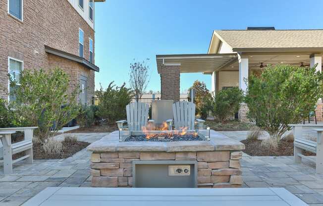 Outdoor Firepit-1, 2, and 3 bedroom apartments-Argento at Riverwatch Apartments in Augusta, Georgia
