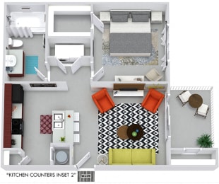 1 bed, 1 bath, 630 sqft, $1,209
