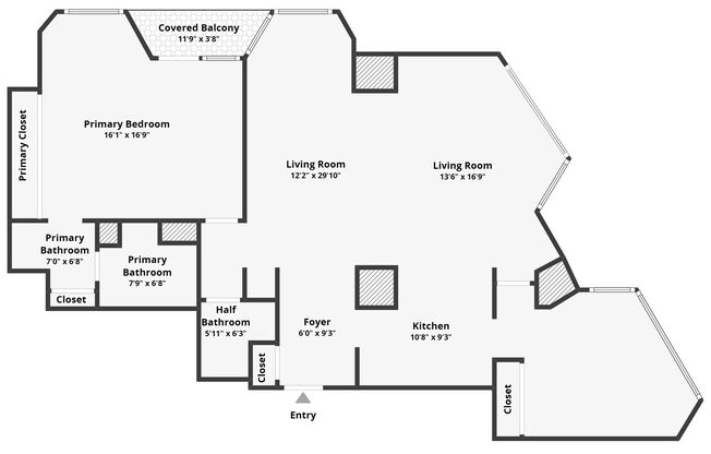 2 beds, 1 bath, $3,400, Unit APARTMENT 517