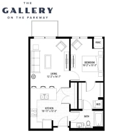 1 bed, 1 bath, 711 sqft, $1,563