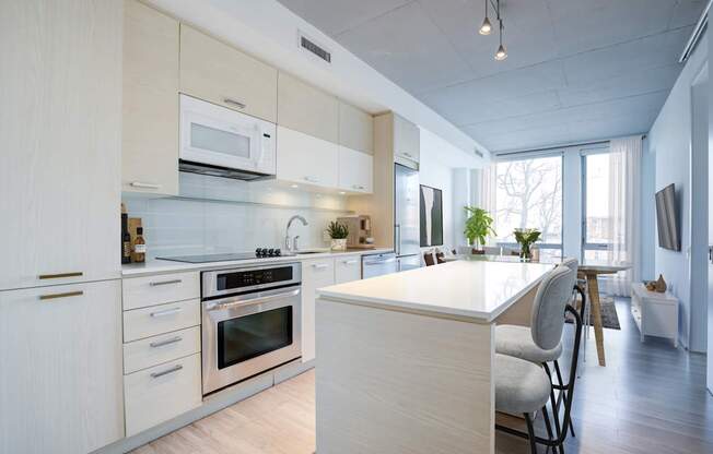 Alton District Luxury Apartments in Washington, DC Model Kitchen with Island
