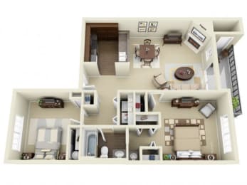 2 beds, 1 bath, 905 sqft, $2,514