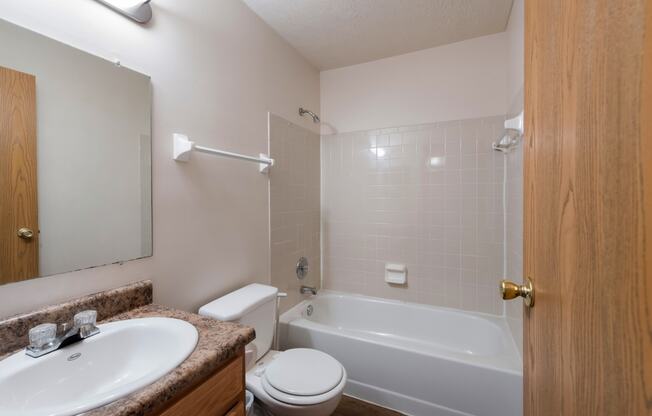 Bathroom With Bathtub at Ashley Village Apartments, Ohio