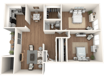 2 beds, 1 bath, 1,000 sqft, $1,120