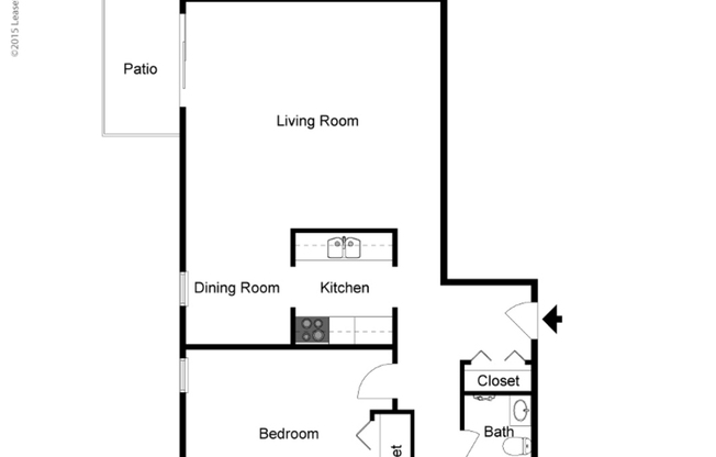 1 bed, 1 bath, 677 sqft, $1,355