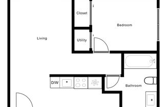 1 bed, 1 bath, 430 sqft, $1,112, Unit 31