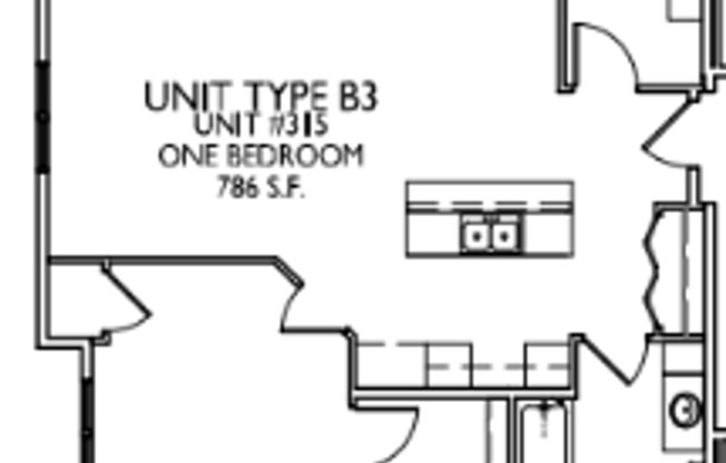 1 bed, 1 bath, 786 sqft, $1,450, Unit 315