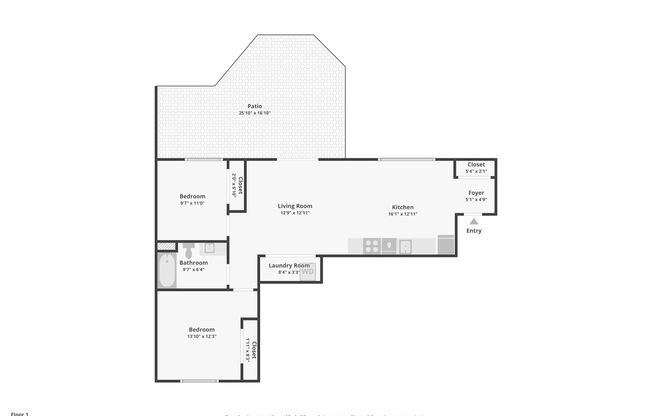 2 beds, 1 bath, 913 sqft, $2,595, Unit 136