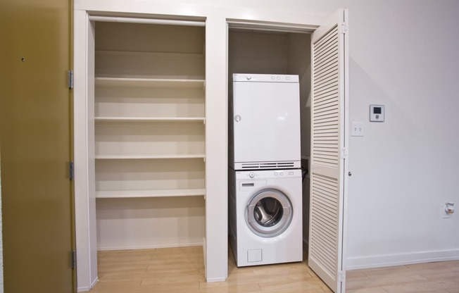 In-unit large Pantry & stackable Laundry Room at The Mosaic on Broadway, San Antonio, 78215