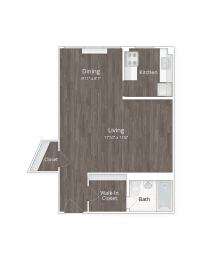 Studio, 1 bath, 511 sqft, $2,570