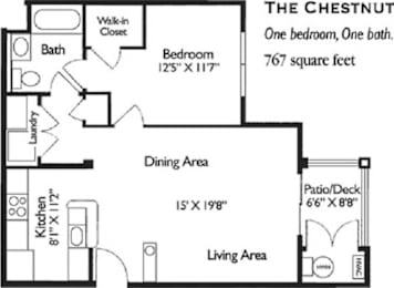 1 bed, 1 bath, 767 sqft, $2,263