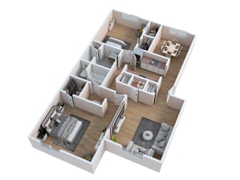 2 beds, 2 baths, 1,050 sqft, $1,575