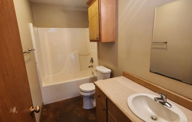 2 Bed 2 Bath Duplex with Stained Concrete and Vinyl plank flooring
