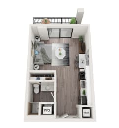 Studio, 1 bath, 451 sqft, $1,804